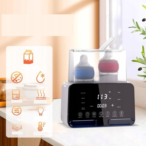 PODGRZEWACZ DO MLEKA I BUTELEK 7W1 - STERYLIZATOR, TERMOSTAT, LAMPKA NOCNA
