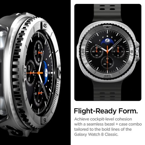 SPIGEN BEZEL TUNE PRO PILOT SAMSUNG GALAXY WATCH 8 CLASSIC (46 MM) SILVER