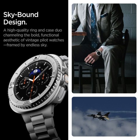 SPIGEN BEZEL TUNE PRO PILOT SAMSUNG GALAXY WATCH 8 CLASSIC (46 MM) SILVER