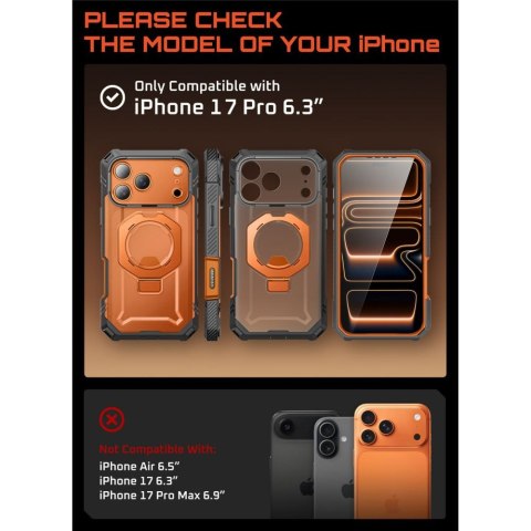 SUPCASE UB GRIP PRO MAG MAGSAFE IPHONE 17 PRO MAX CLEAR/CORAL