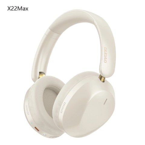 Słuchawki bezprzewodowe Dudao X22 Max nauszne Bluetooth z ANC - beżowe