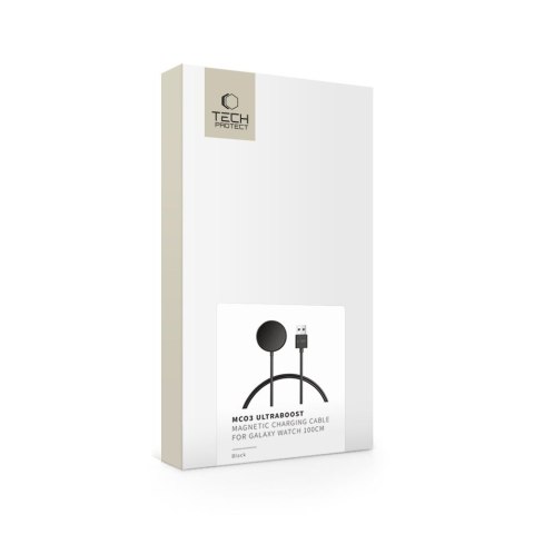 TECH-PROTECT MC03 ULTRABOOST MAGNETIC CHARGING USB CABLE 100CM SAMSUNG GALAXY WATCH BLACK