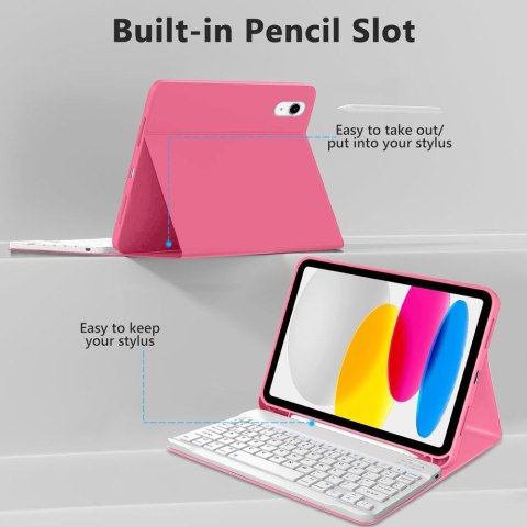 TECH-PROTECT SC PEN + KEYBOARD IPAD 10.9" 10 / 2022 / 11" 11 / 2025 MAGENTA