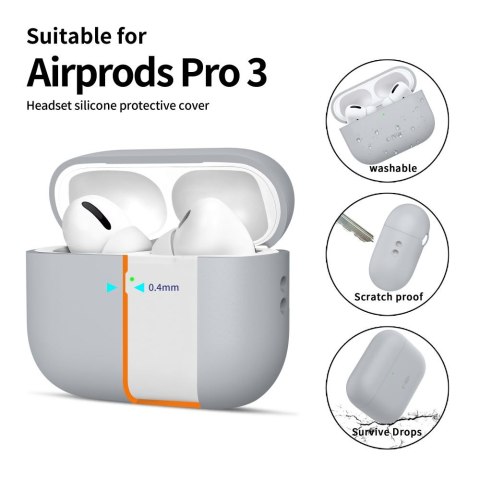 TECH-PROTECT SILICONE APPLE AIRPODS PRO 3 CRAYON GREY