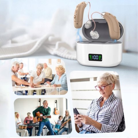 Aparat Słuchowy Z Akumulatorem - Wzmacniacz Słuchu Dla Seniorów, Regulacja