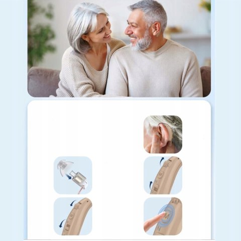 Aparat Słuchowy Z Akumulatorem - Wzmacniacz Słuchu Dla Seniorów, Regulacja