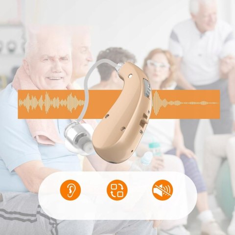 Aparat Słuchowy Z Akumulatorem - Wzmacniacz Słuchu Dla Seniorów, Regulacja