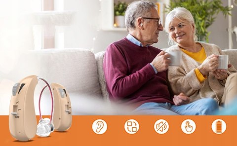 Aparat Słuchowy Z Akumulatorem - Wzmacniacz Słuchu Dla Seniorów, Regulacja