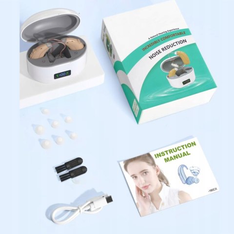 Aparat Słuchowy Z Akumulatorem - Wzmacniacz Słuchu Dla Seniorów, Regulacja