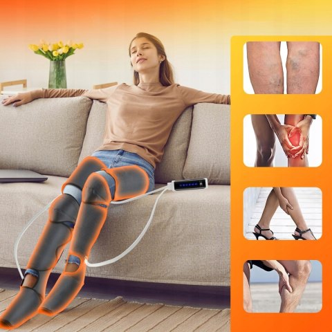 Drenaż Limfatyczny Nóg Masażer - Urządzenie Uciskowe z Funkcją Podgrzewania