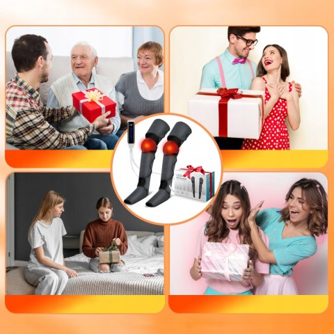 Drenaż Limfatyczny Nóg Masażer - Urządzenie Uciskowe z Funkcją Podgrzewania