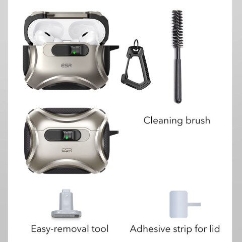 ESR CYBER FLICKLOCK HALOLOCK MAGSAFE APPLE AIRPODS PRO 3 TITANIUM