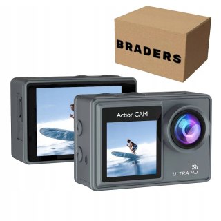 Kamera Sportowa 5K/4K UHD Pilot, Dwustronny Ekran i Obudowa Wodoodporna 30M