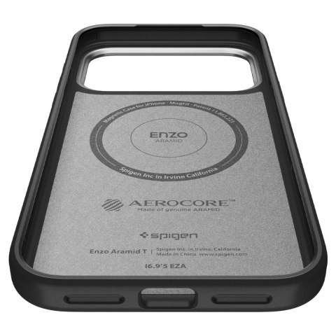 SPIGEN ENZO ARAMID "T" MAG MAGSAFE IPHONE 17 PRO MAX BLACK/SILVER