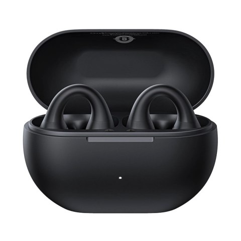 Słuchawki Baseus Bass 15 Clip OWS bezprzewodowe z kablem Baseus Simple USB-C 3A 30cm - czarne