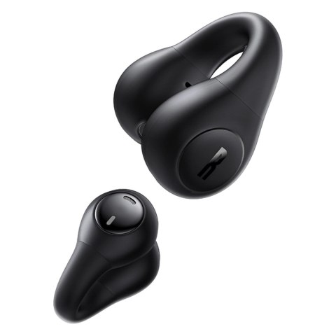 Słuchawki Baseus Bass 15 Clip OWS bezprzewodowe z kablem Baseus Simple USB-C 3A 30cm - czarne