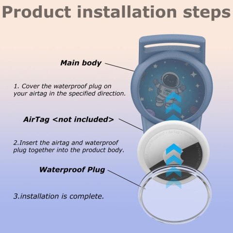 TECH-PROTECT NYLON FOR KIDS APPLE AIRTAG 1 / 2 ASTRONAUT