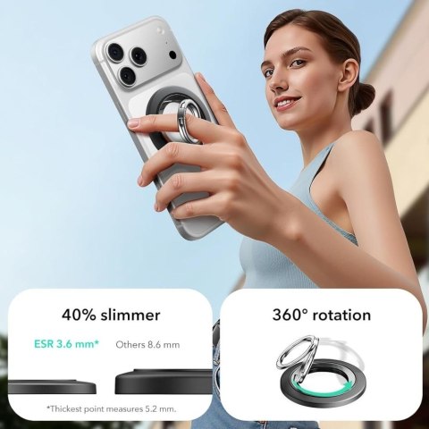 ESR MAGNETIC 360 HALOLOCK MAGSAFE PHONE RING BLACK