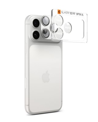 OSŁONA APARATU SPIGEN OPTIK PRO XL GLAS.TR "EZ FIT" CAMERA PROTECTOR IPHONE 17 PRO MAX SILVER