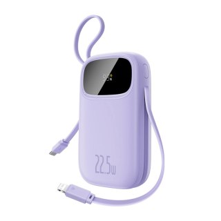 Powerbank Baseus EnerFill FC21 Qpow 3 Ultra 20000mAh 22.5W z wyświetlaczem cyfrowym z dołączonym kablem - fioletowy