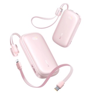 Powerbank Baseus EnerFill FC21 Qpow 3 Ultra 20000mAh 22.5W z wyświetlaczem z dołączonym kablem - różowy