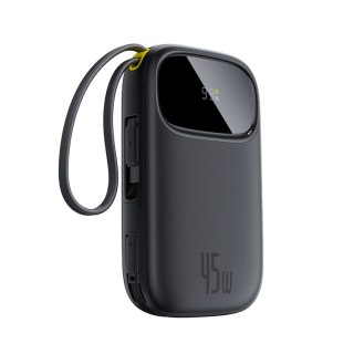 Powerbank Baseus EnerFill FC31 20000mAh 45W z wyświetlaczem z kablami USB-C i Lightning - czarny