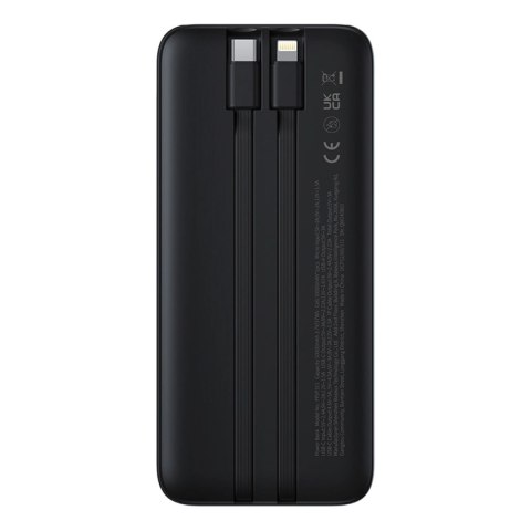 Powerbank Baseus Lipow 10000mAh 22.5W z podwójnym wbudowanym kablem z wyświetlaczem (z dodatkowym czarnym kablem Baseus Simple U