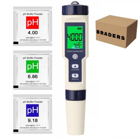 5w1 Cyfrowy Tester Jakości Wody pH TDS EC Temp do Wody Pitnej Basenu stawu