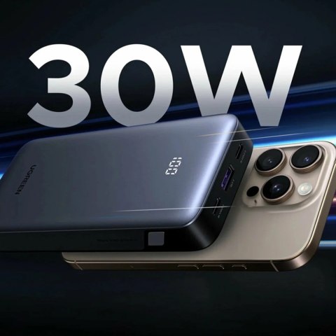 Powerbank Ugreen Nexode 10000mAh 30W USB-A 2xUSB-C - szary