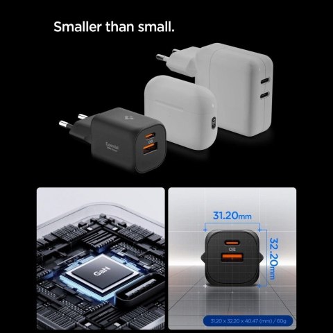 SPIGEN ESSENTIAL EE352EU 2-PORT NETWORK CHARGER 35W BLACK