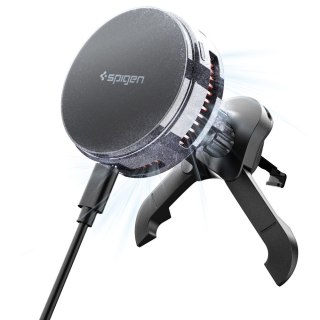 SPIGEN ESSENTIAL EV25MFAQ Qi2.2 PELTIER MAGNETIC MAGSAFE VENT CAR MOUNT WIRELESS CHARGER BLACK