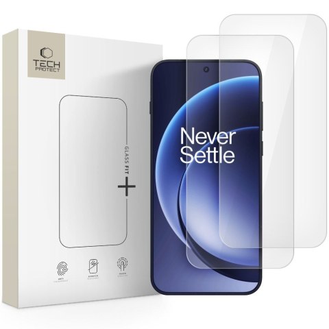 SZKŁO HARTOWANE TECH-PROTECT GLASS FIT+ 2-PACK ONEPLUS 15 CLEAR