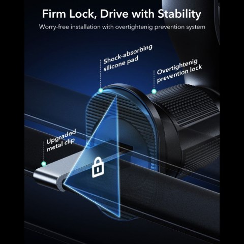 ESR OMNILOCK CRYOBOOST MAGNETIC MAGSAFE VENT CAR MOUNT WIRLESSS CHARGER QI2.2 25W BLACK