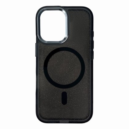 Etui brokatowe Glitter Case kompatybilne z MagSafe na iPhone 17 Pro Max - czarne