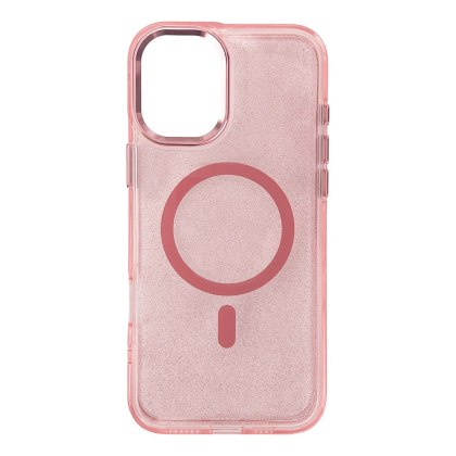 Etui brokatowe Glitter Case kompatybilne z MagSafe na iPhone 17 Pro Max - różowe