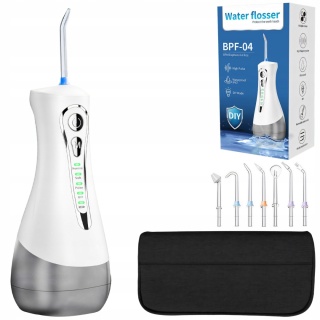 IRYGATOR DO ZĘBÓW BEZPRZEWODOWY DENTYSTYCZNY 4 TRYBY 320ML MOCNY 8 KOŃCÓWEK