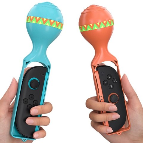 Pakiet akcesoriów rodzinnych 23 w 1 do konsoli Nintendo Switch 2 - zestaw pomarańczowy i niebieski