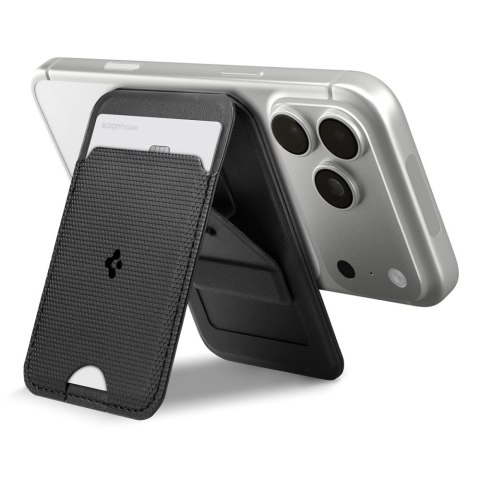 SPIGEN S314-3 SLIM FOLD TRIPOD MAGSAFE UNIVERSAL MAGNETIC CARD HOLDER BLACK