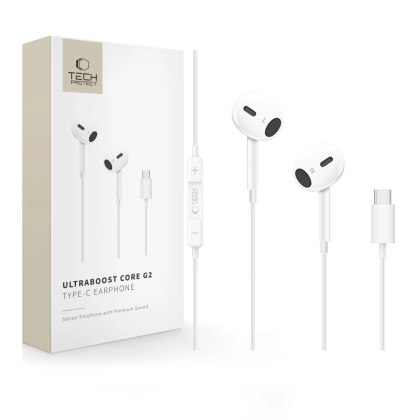 Słuchawki Tech-Protect Ultraboost Core G2 USB-C - białe
