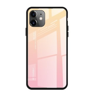 Etui pokrowiec nakładka ze szkła hartowanego iPhone 11 różowy