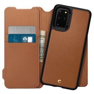 Etui Spigen Ciel Wallet Brick do Samsung Galaxy S20+ Plus brązowy