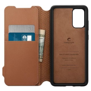 Etui Spigen Ciel Wallet Brick do Samsung Galaxy S20+ Plus brązowy