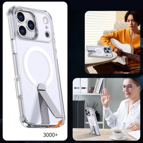 Etui Hybrid Armor X na Samsung Galaxy S26 Plus z podstawką kompatybilne z MagSafe - przezroczyste