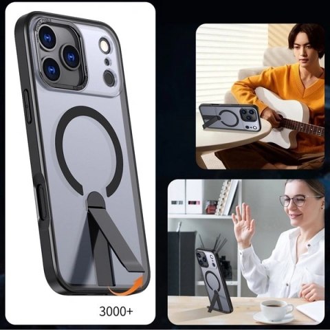Etui Hybrid Armor X na Samsung Galaxy S26 Ultra z podstawką kompatybilne z MagSafe - czarne