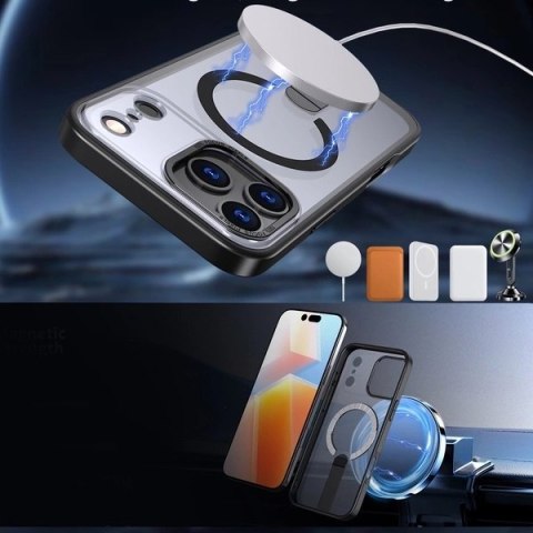 Etui Hybrid Armor X na Samsung Galaxy S26 z podstawką kompatybilne z MagSafe - czarne