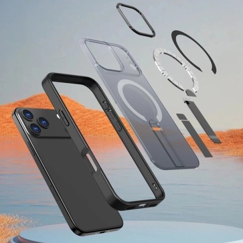 Etui Hybrid Armor X na Samsung Galaxy S26 z podstawką kompatybilne z MagSafe - czarne