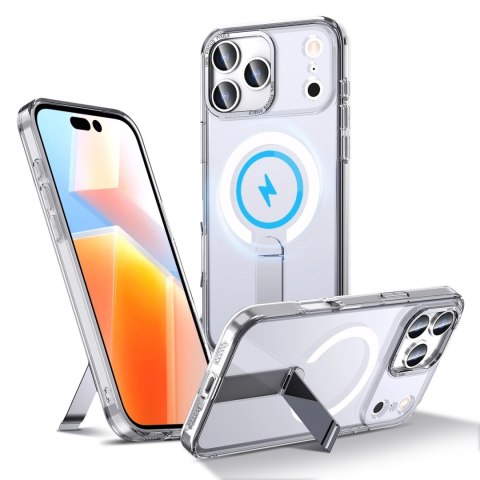 Etui Hybrid Armor X na Samsung Galaxy S26 z podstawką kompatybilne z MagSafe - przezroczyste