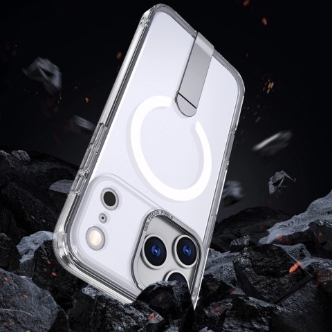 Etui Hybrid Armor X na Samsung Galaxy S26 z podstawką kompatybilne z MagSafe - przezroczyste