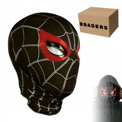 Maska SpiderMan z ruchomymi oczami Człowiek Pająk cosplay karnawał box