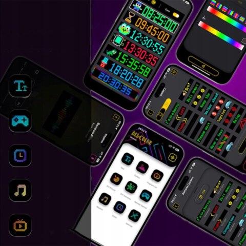 Nowoczesny Wyświetlacz Ekran LED do Samochodu Kolorowy Sterowany Aplikacją